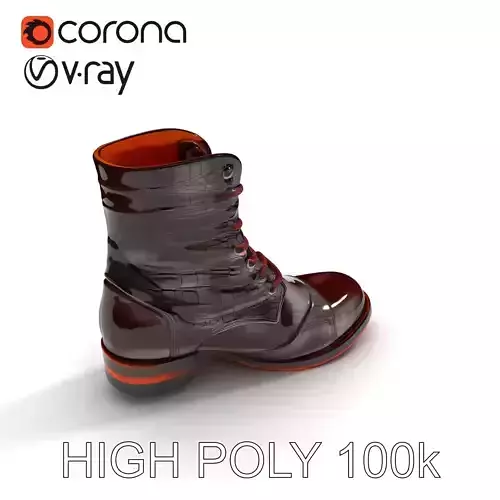 Elegant Crocodile Pattern Leather Boot Model Pack