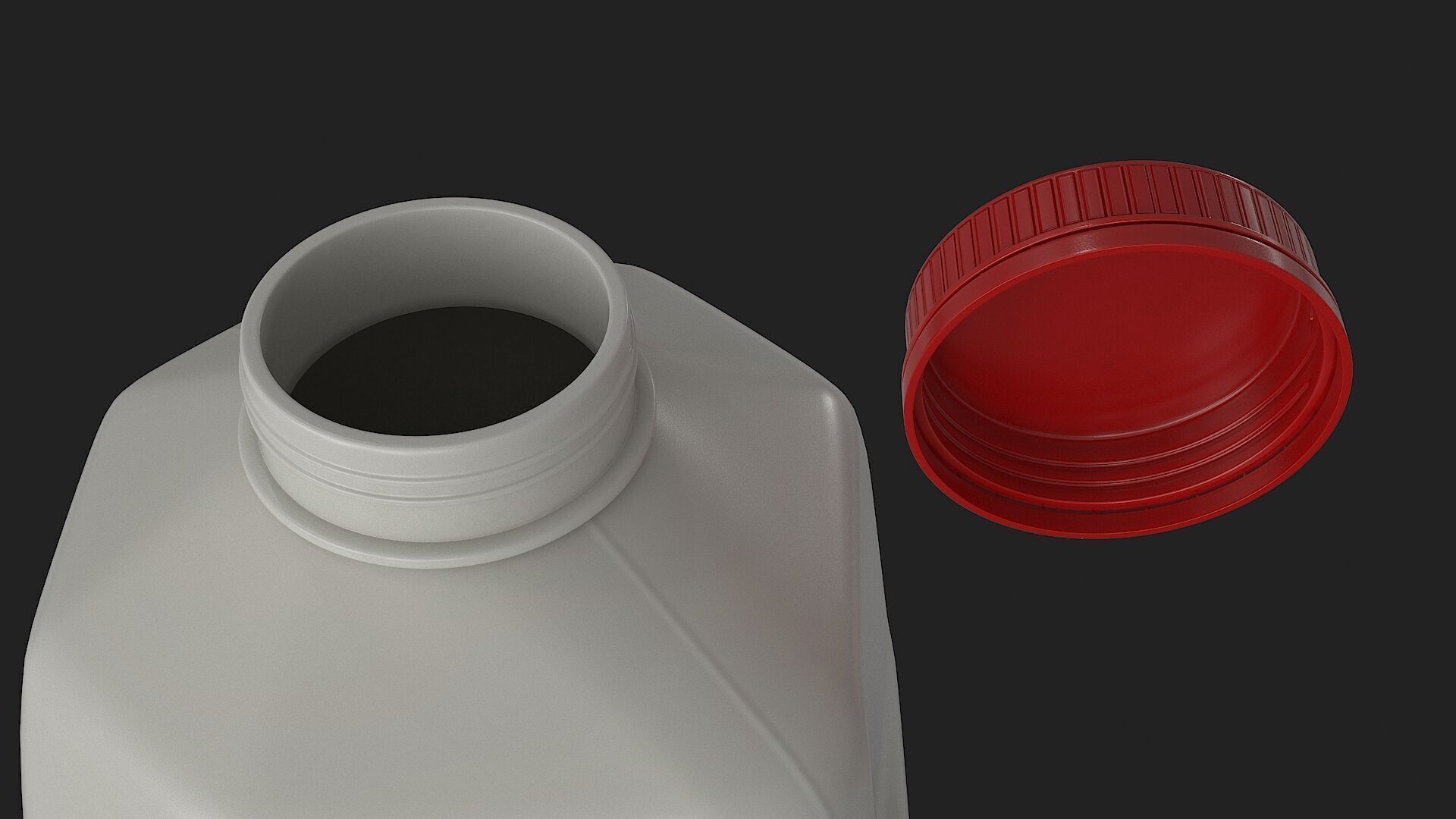 Half Gallon Plastic Jug Low-poly 3D model_4
