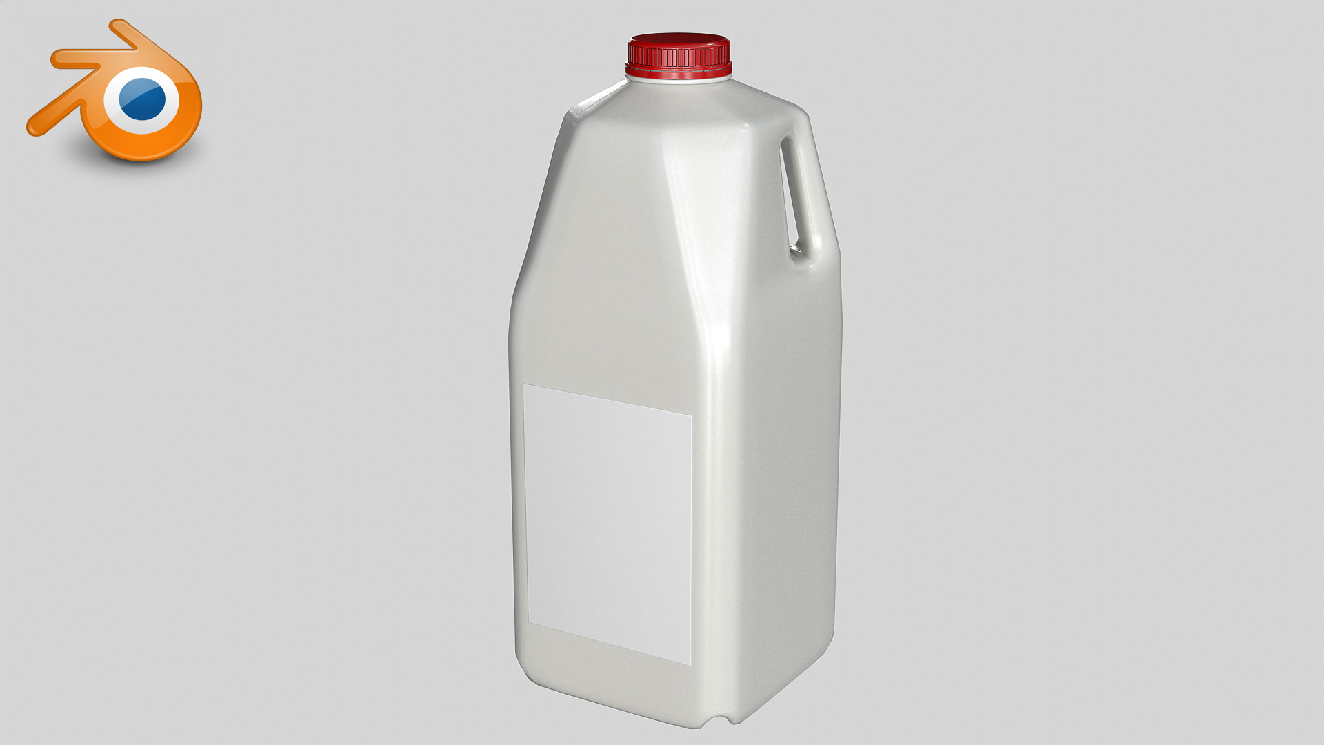 Half Gallon Plastic Jug Low-poly 3D model_8