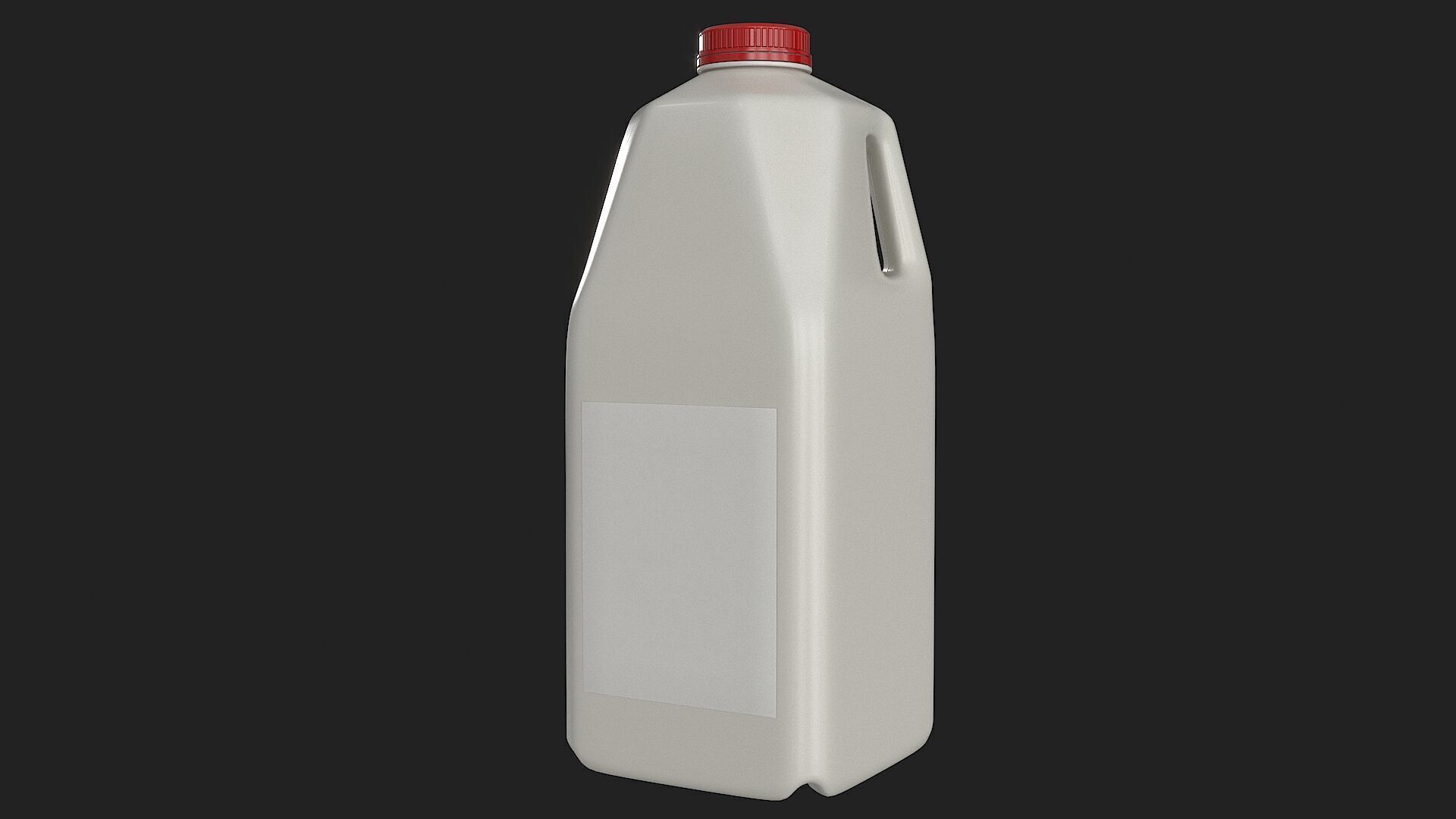 Half Gallon Plastic Jug Low-poly 3D model_2