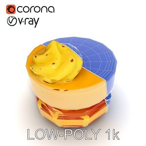 Gourmet Dessert Stack Unique Realistic Model Pack Low-poly 3D model 3