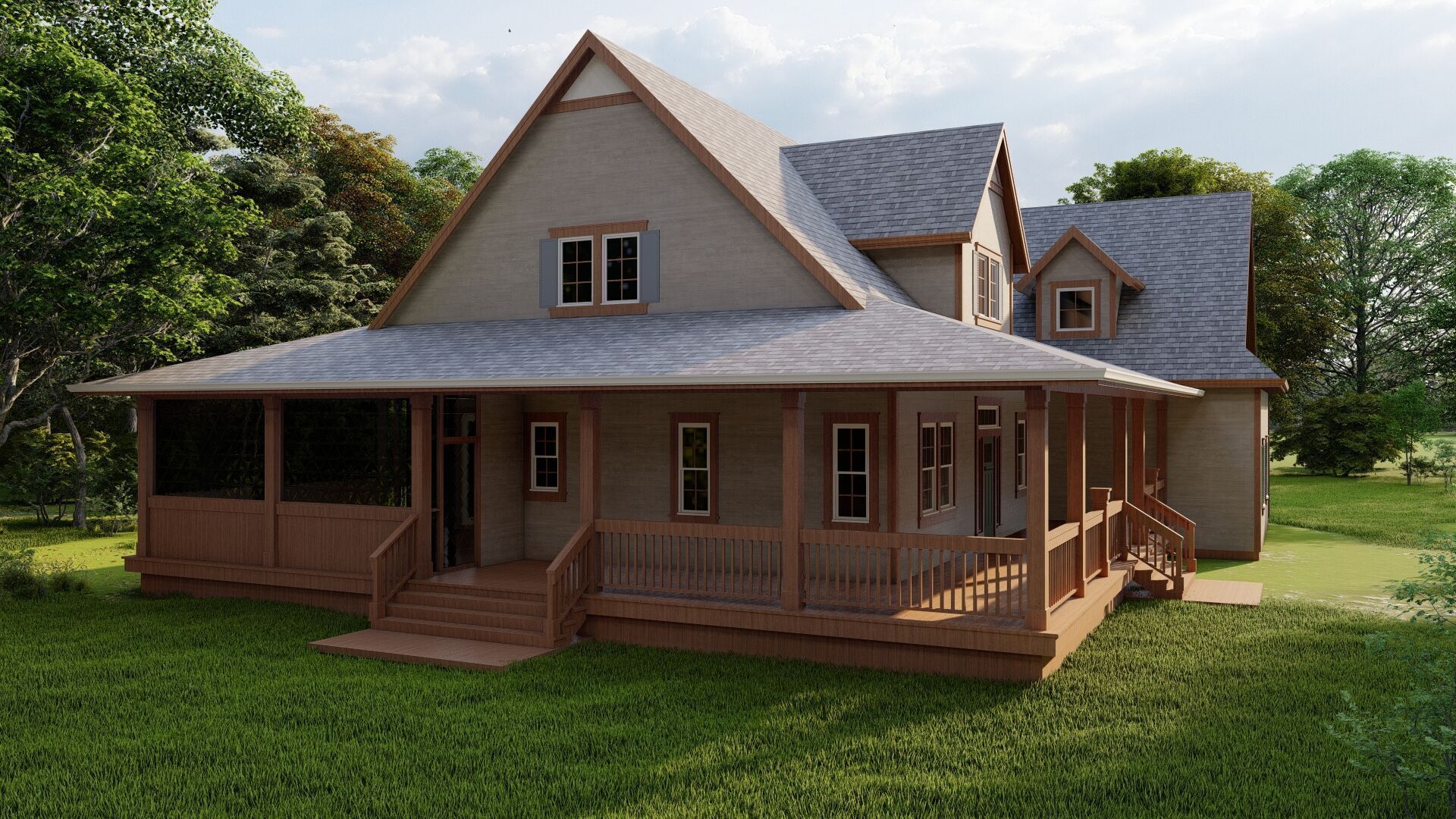 Casa Scene-villa-modern house 3D model_15