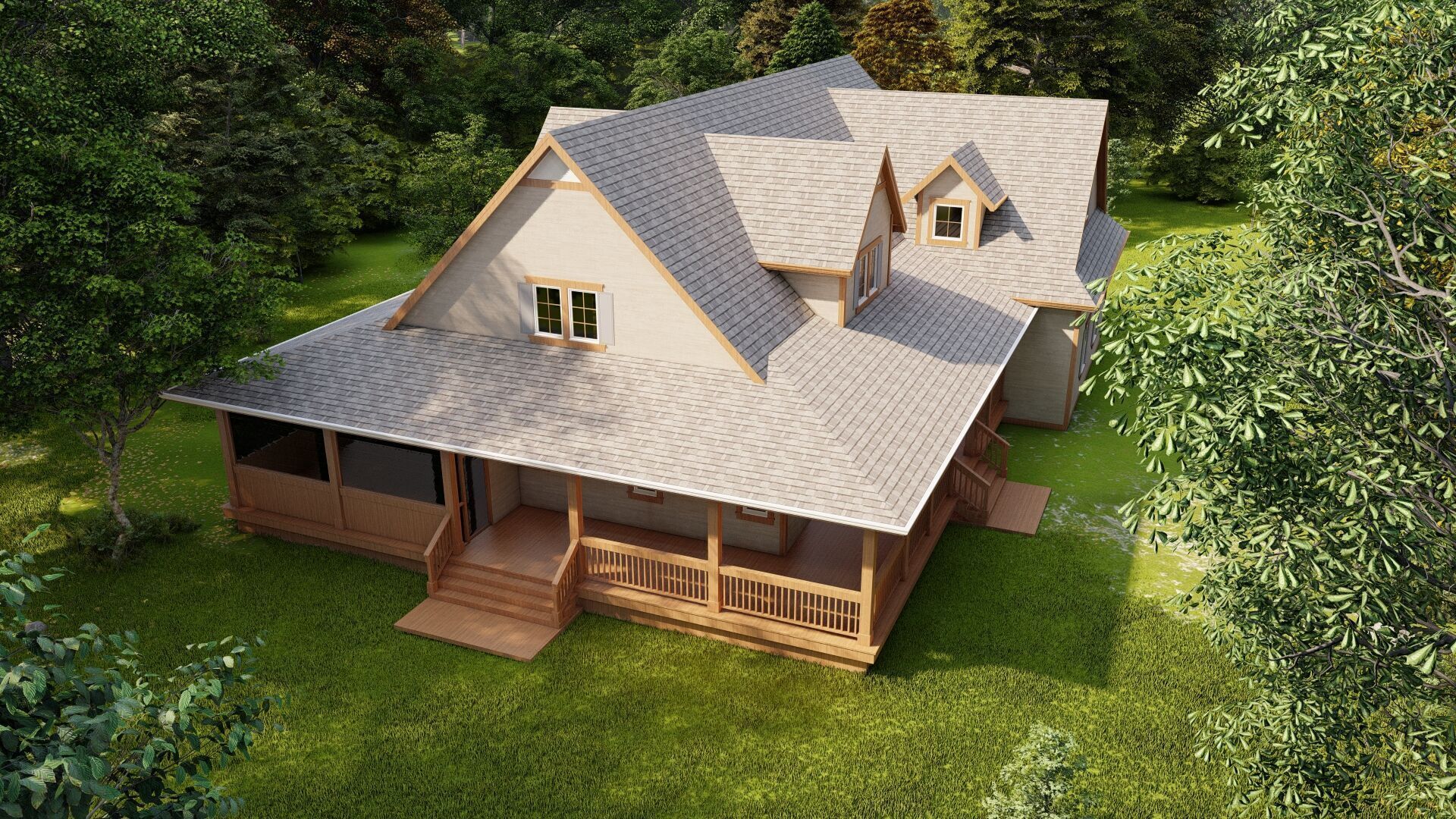 Casa Scene-villa-modern house 3D model_7