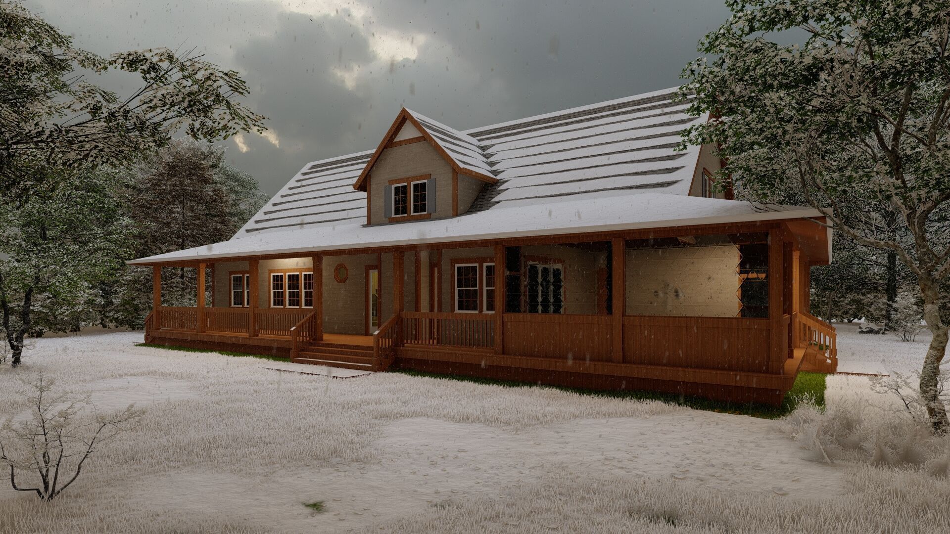 Casa Scene-villa-modern house 3D model_12