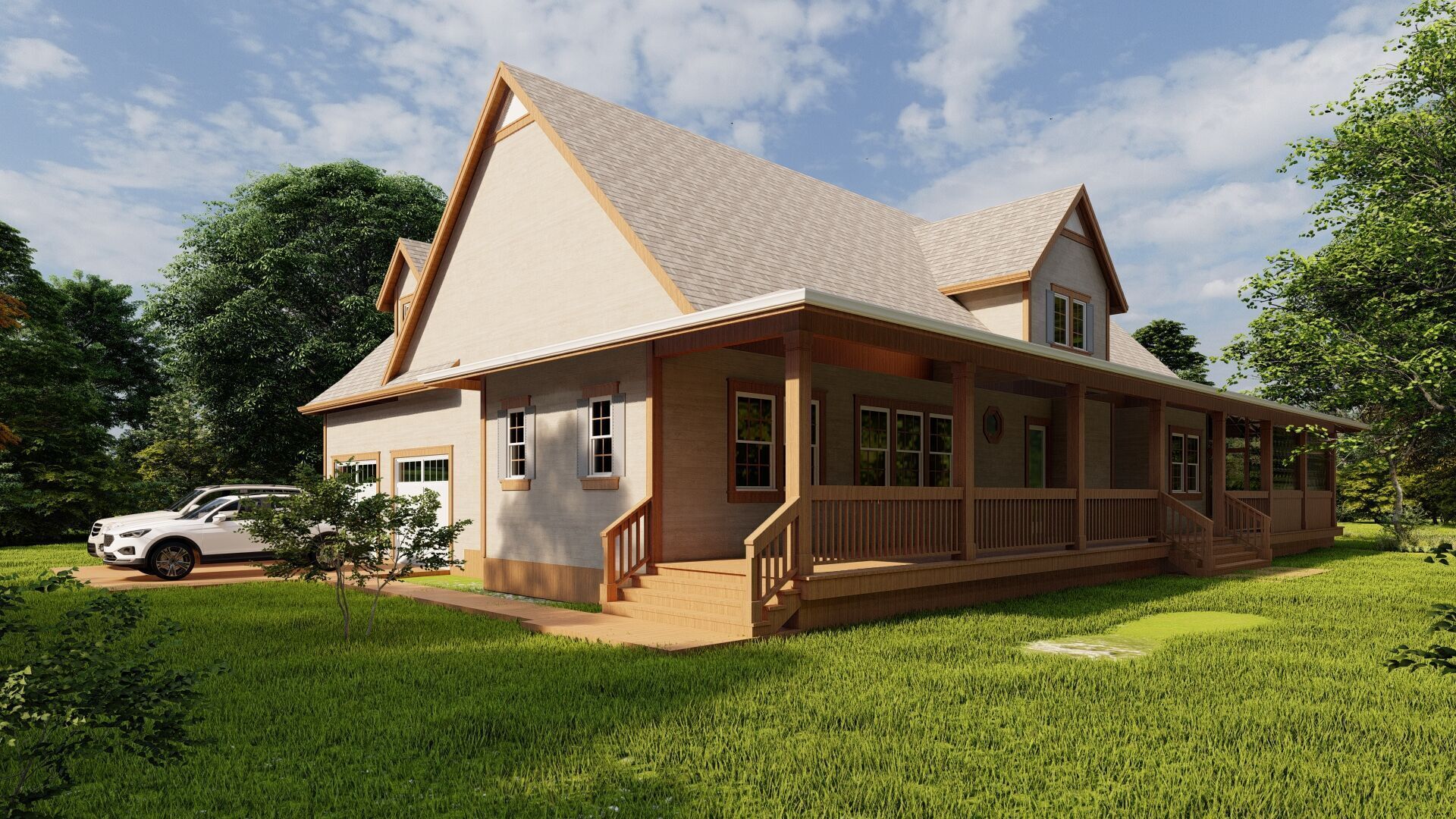 Casa Scene-villa-modern house 3D model_11