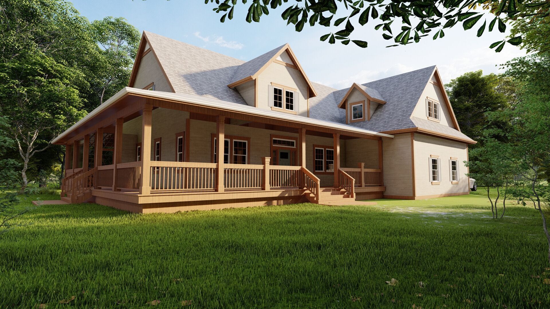 Casa Scene-villa-modern house 3D model_18