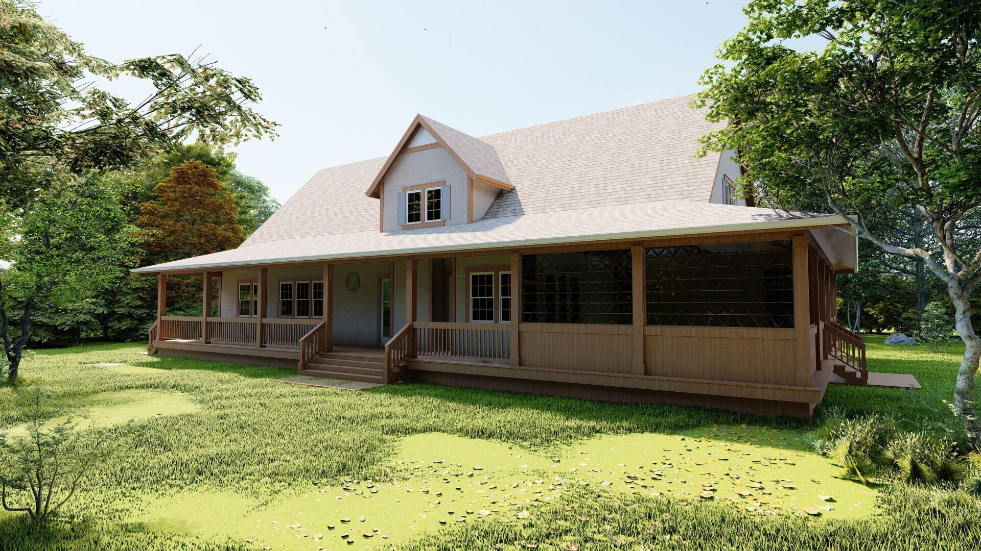 Casa Scene-villa-modern house 3D model_6