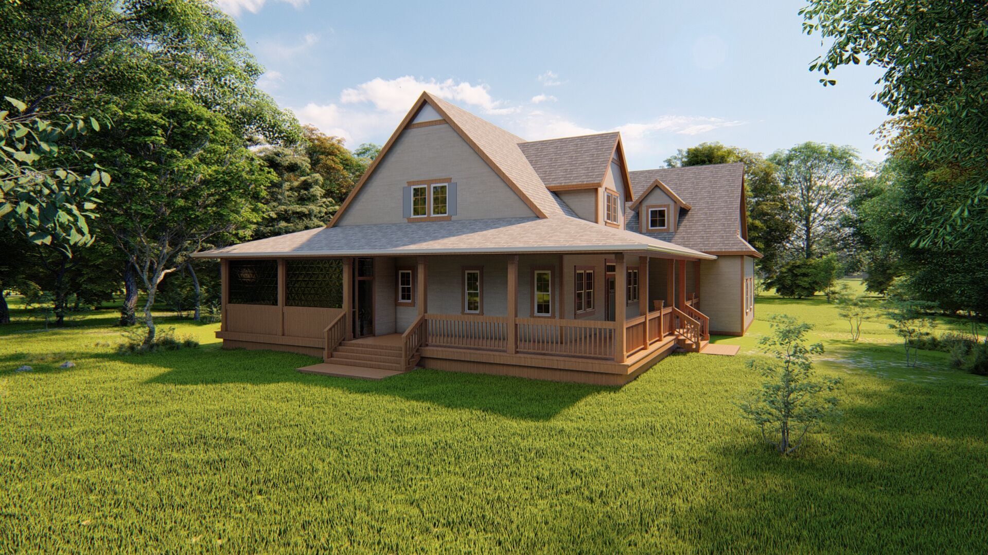 Casa Scene-villa-modern house 3D model_10