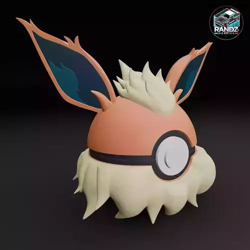Flareon Pokeball for Pokemon Cards 3D print model