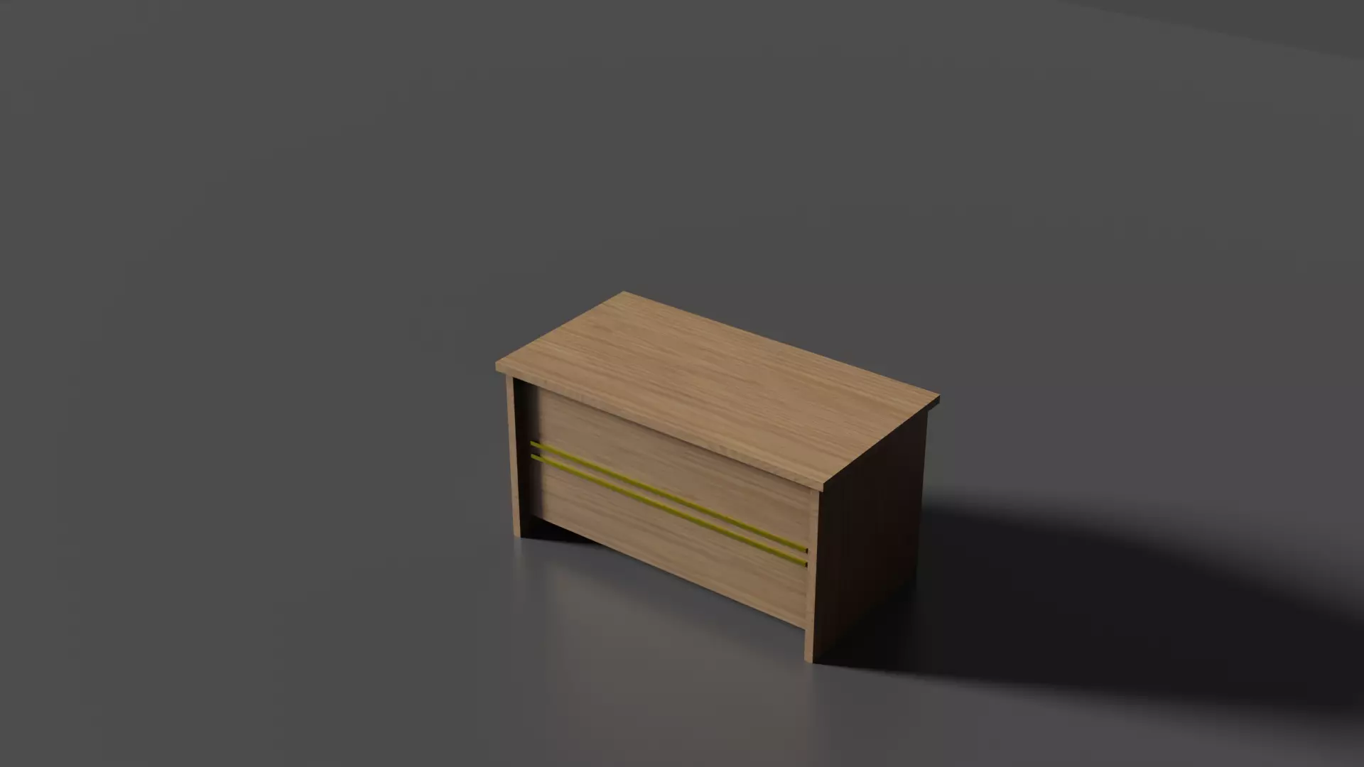 wood table Free low-poly 3D model_0