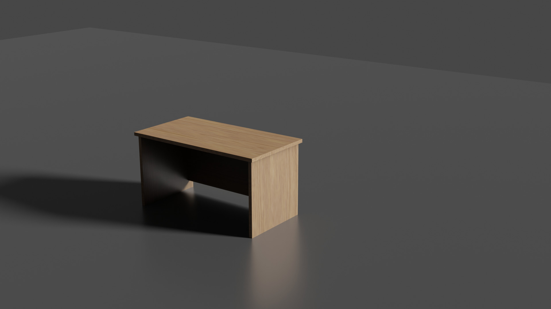 wood table Free low-poly 3D model_1