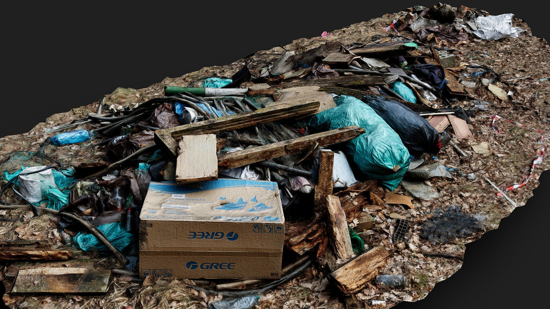 garbage pile mixed trash PBR photogrammetry Low-poly 3D model_3