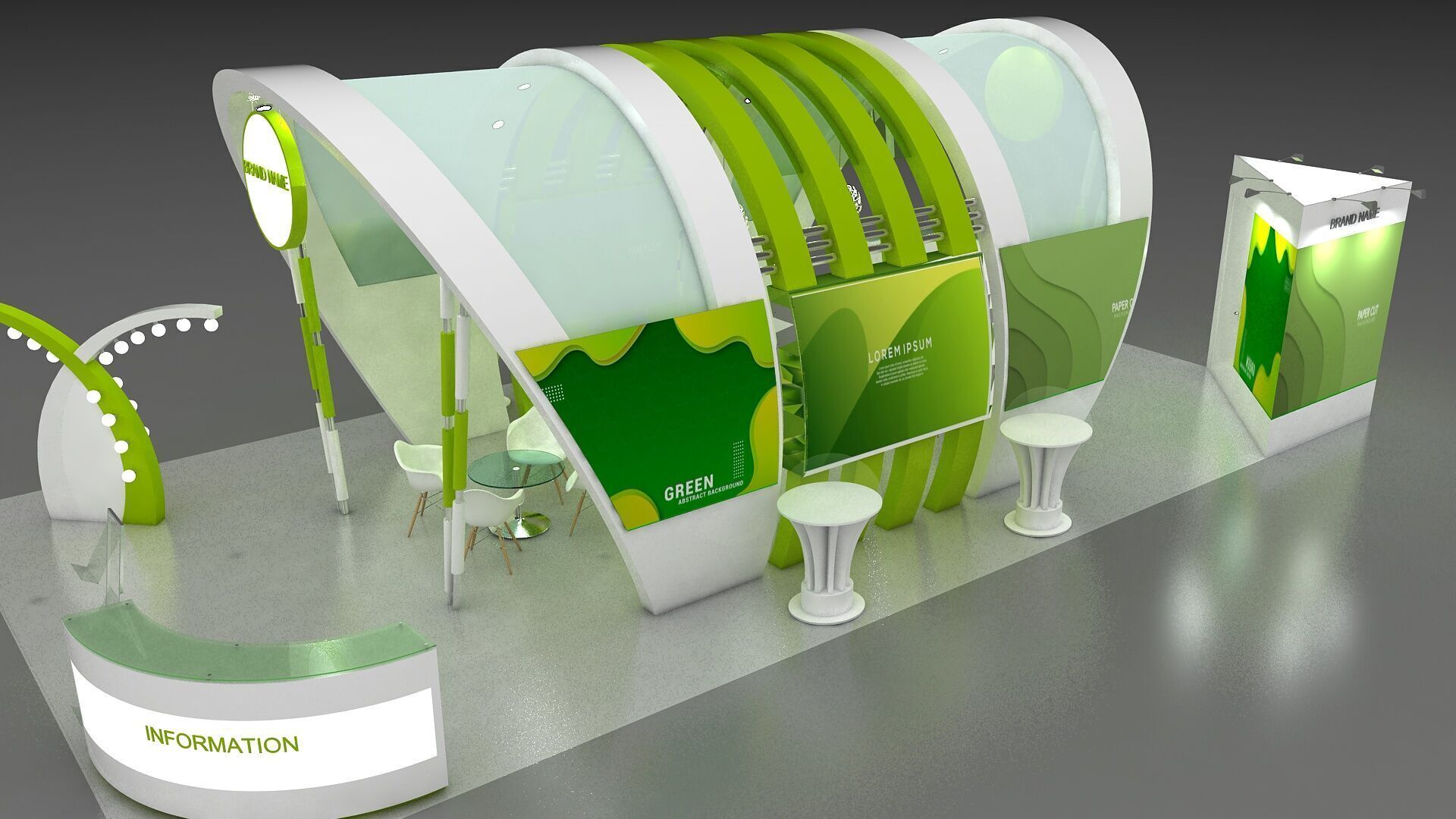 3d model exhibition booth 3D model_3