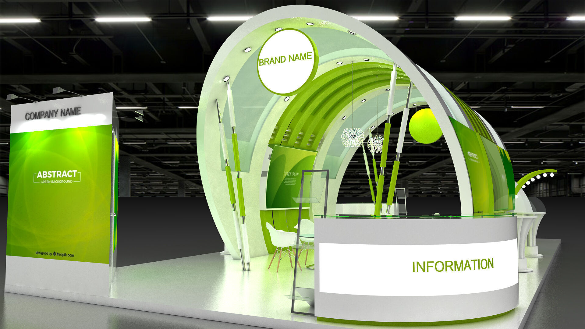 3d model exhibition booth 3D model_5