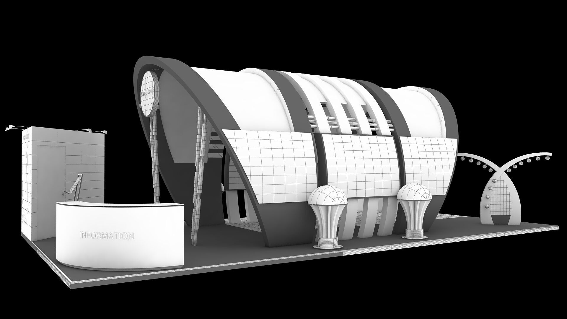 3d model exhibition booth 3D model_7