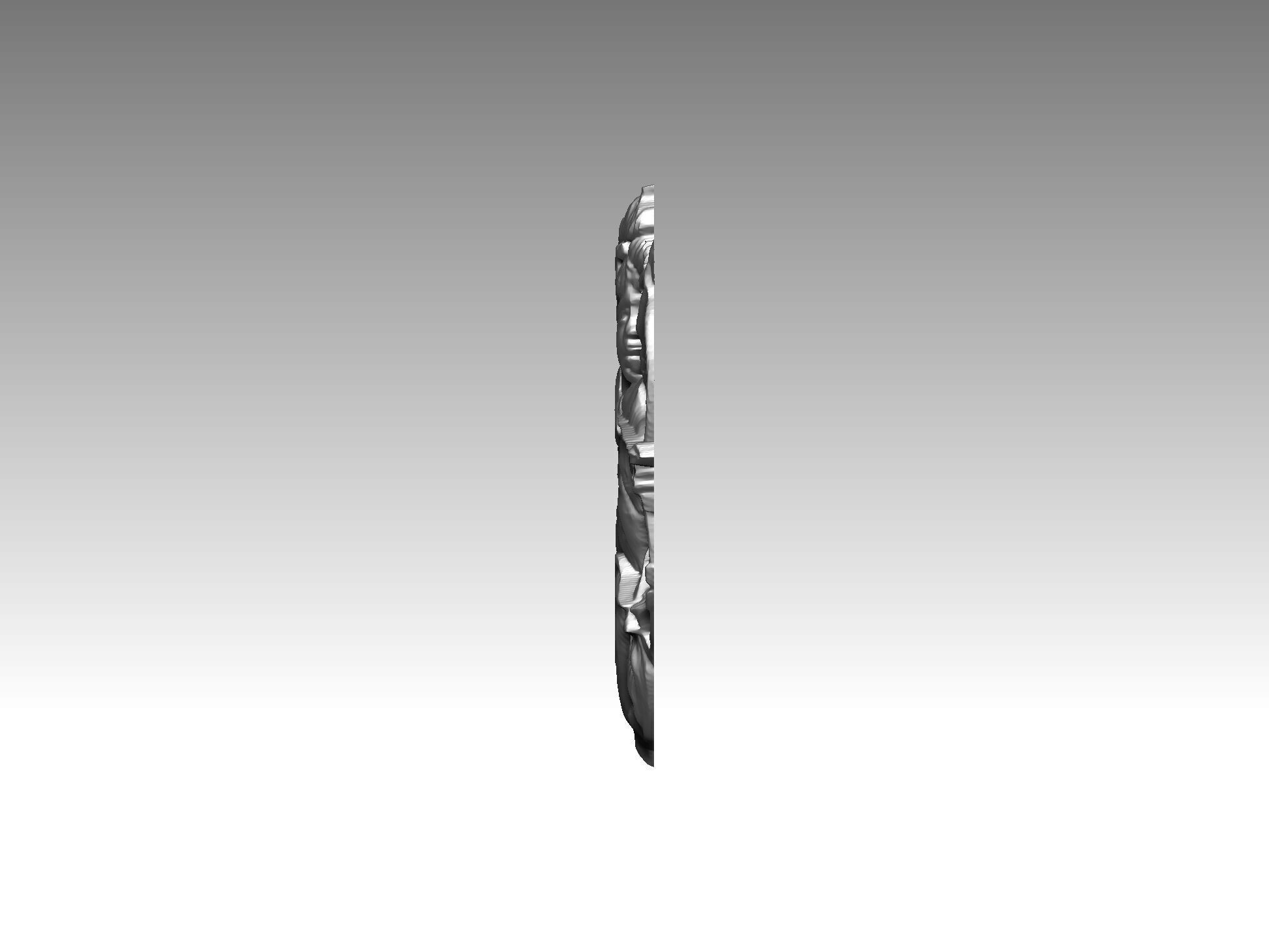 angel boy statue relief 3D print model_1