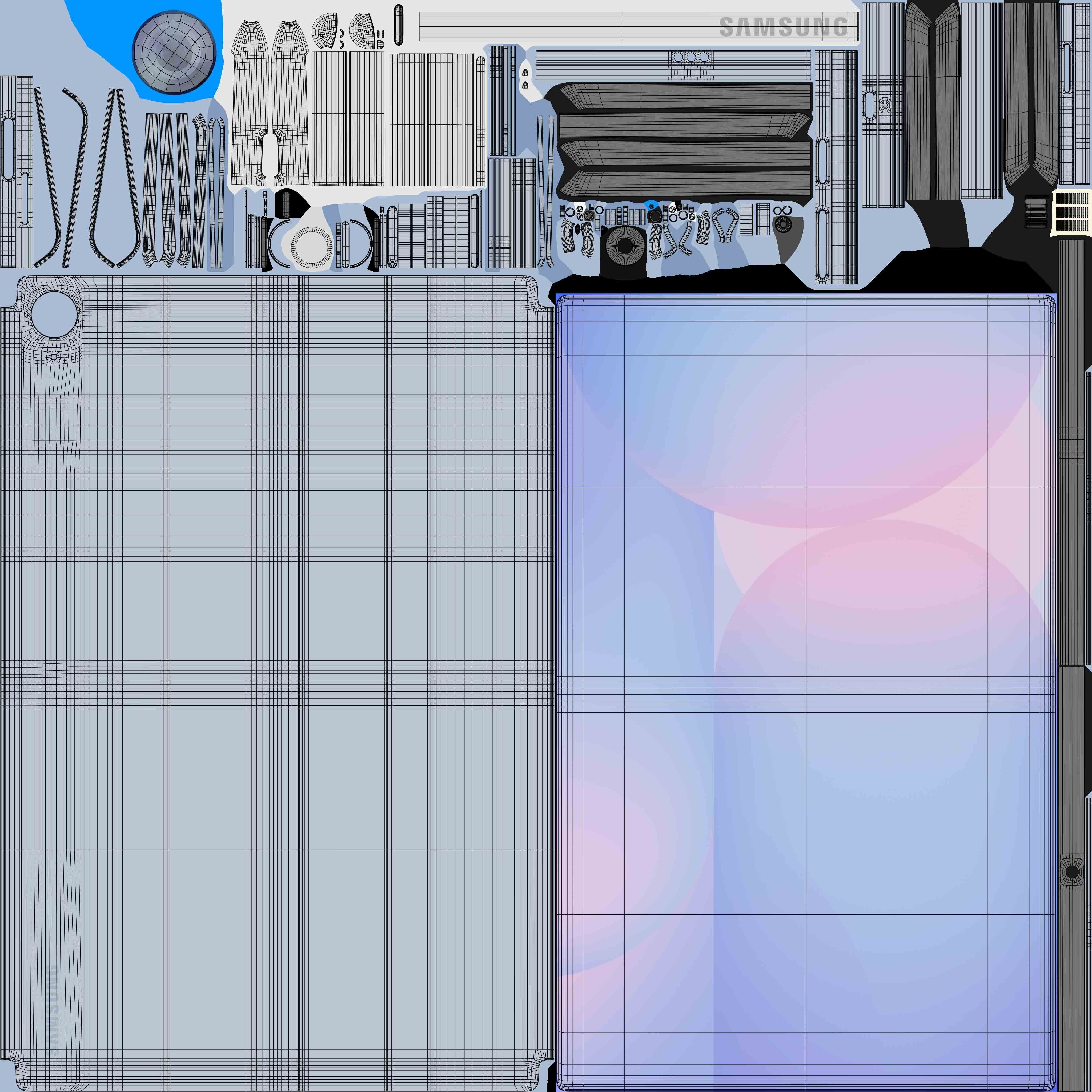 Samsung Galaxy Tab S10 FE Blue 3D model_12