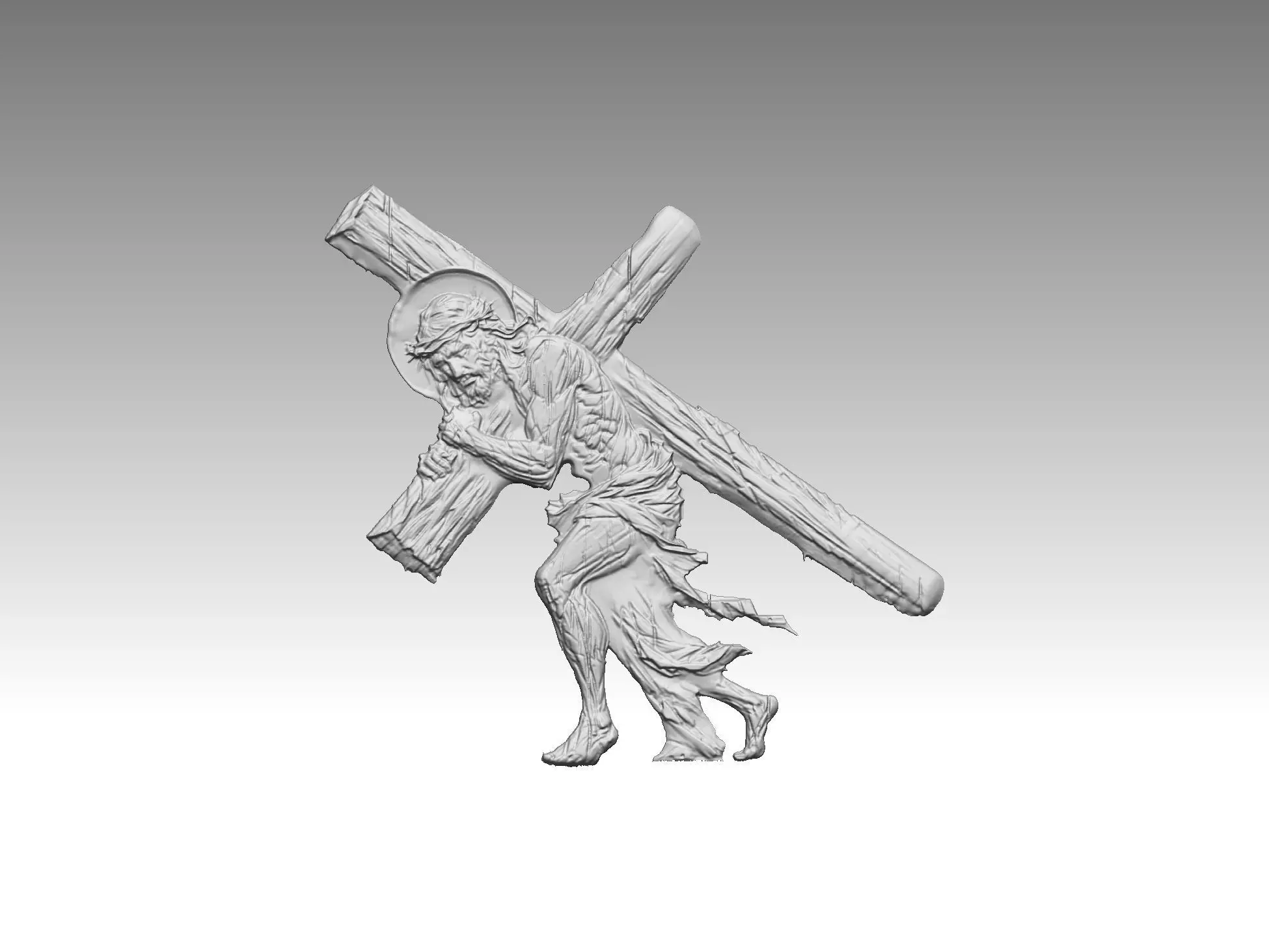 cross jesus christ man statue 3D print model_0