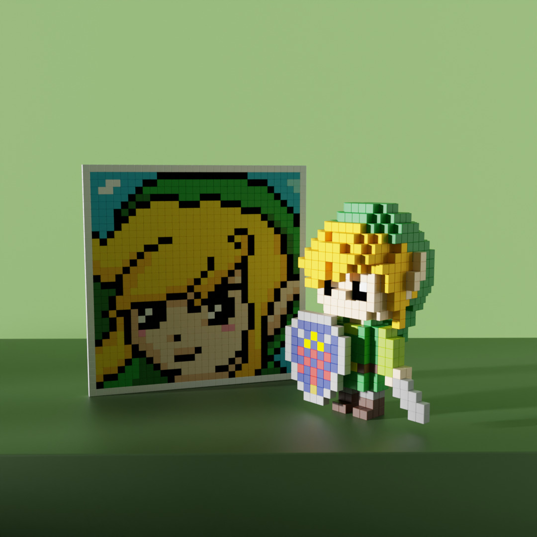 link the legend of zelda 3D model_2