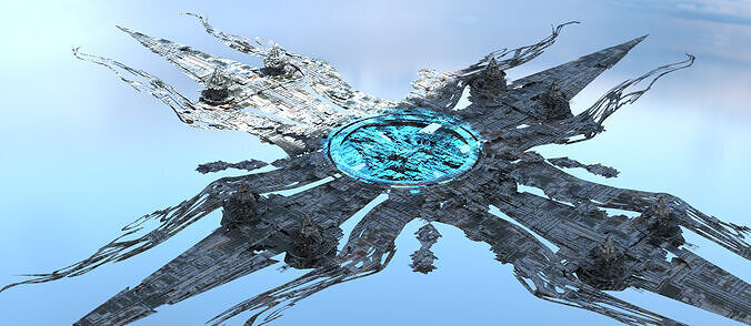 Deep Sea interstellar array floor Low-poly 3D model