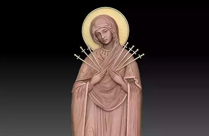 Mary of Sorrows virgin marry 7 swords