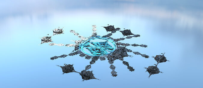 Deep Sea interstellar array floor 4 Low-poly 3D model