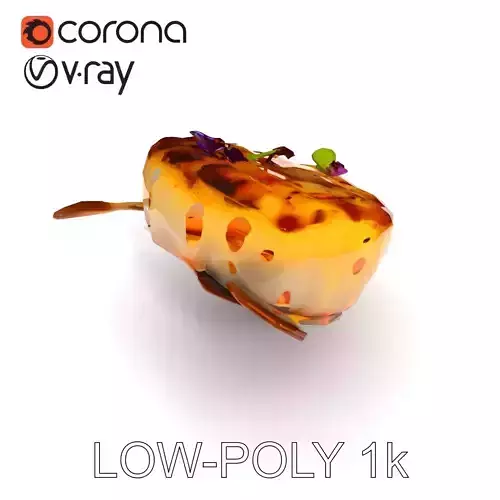 Gourmet Seared Scallop Dish model pack