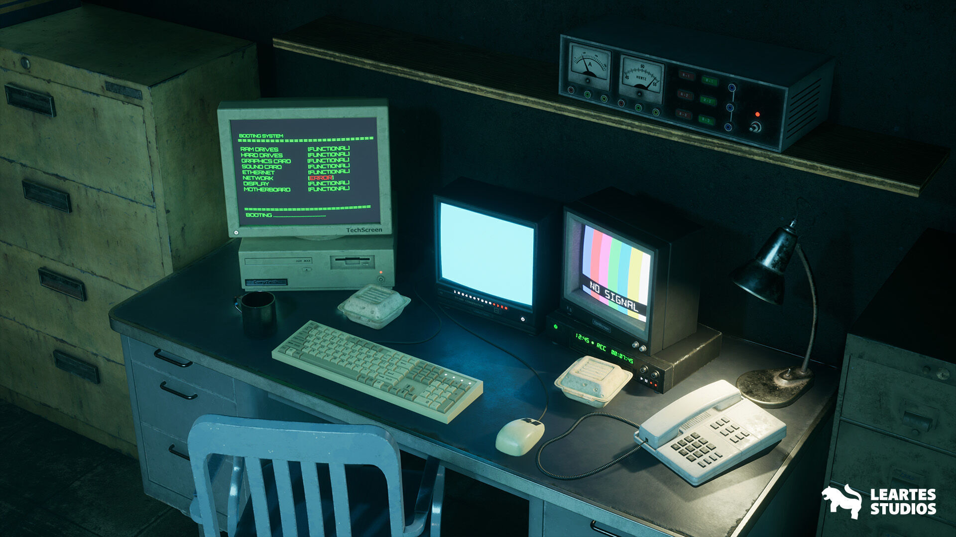 Cold War Underground Bunker Environment Low-poly 3D model_15