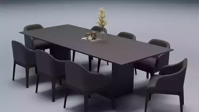 Dining table set 3D model
