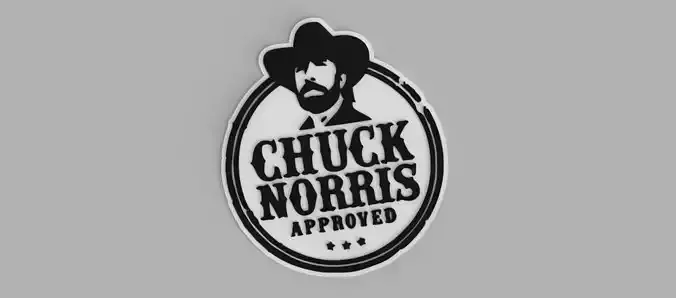 Chuck Norris Approved Wall Picture Free 3D print model