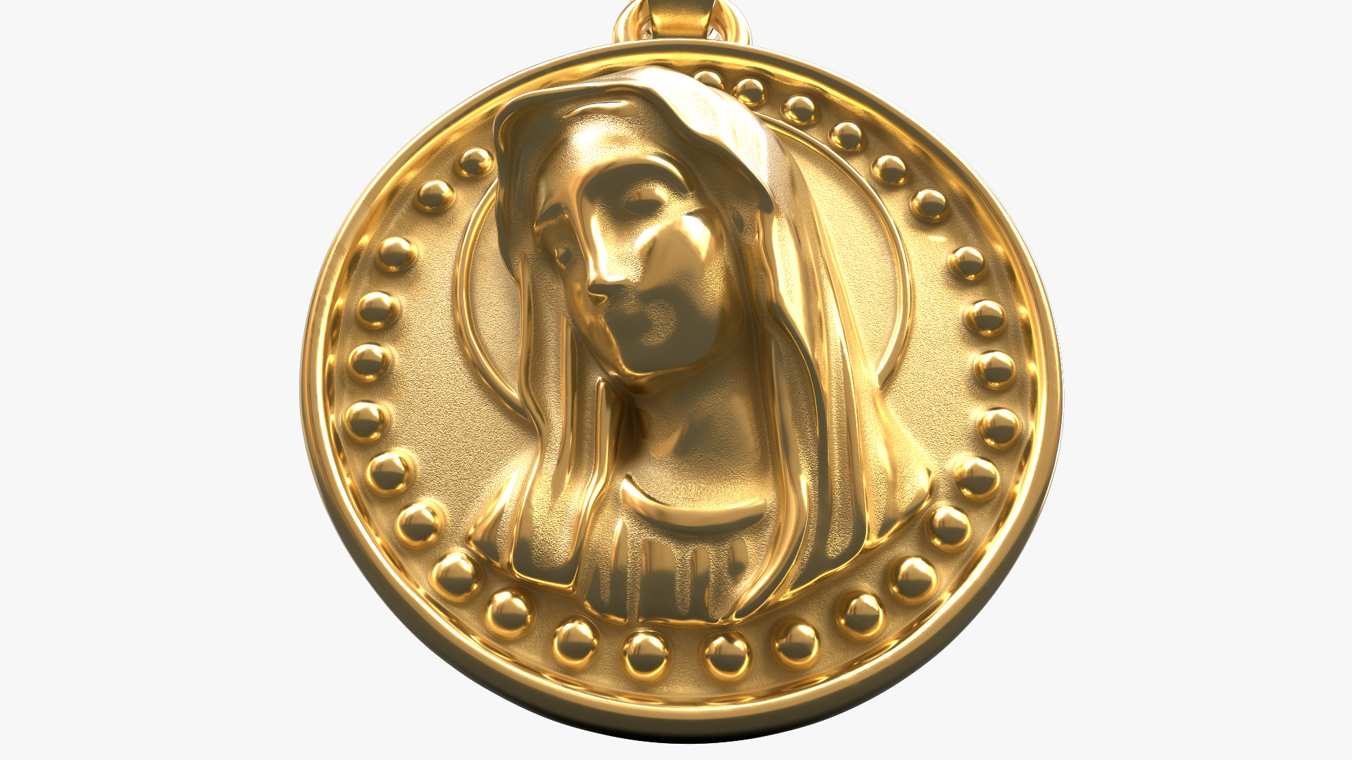 Virgin Mary Pendant 3D print model_11