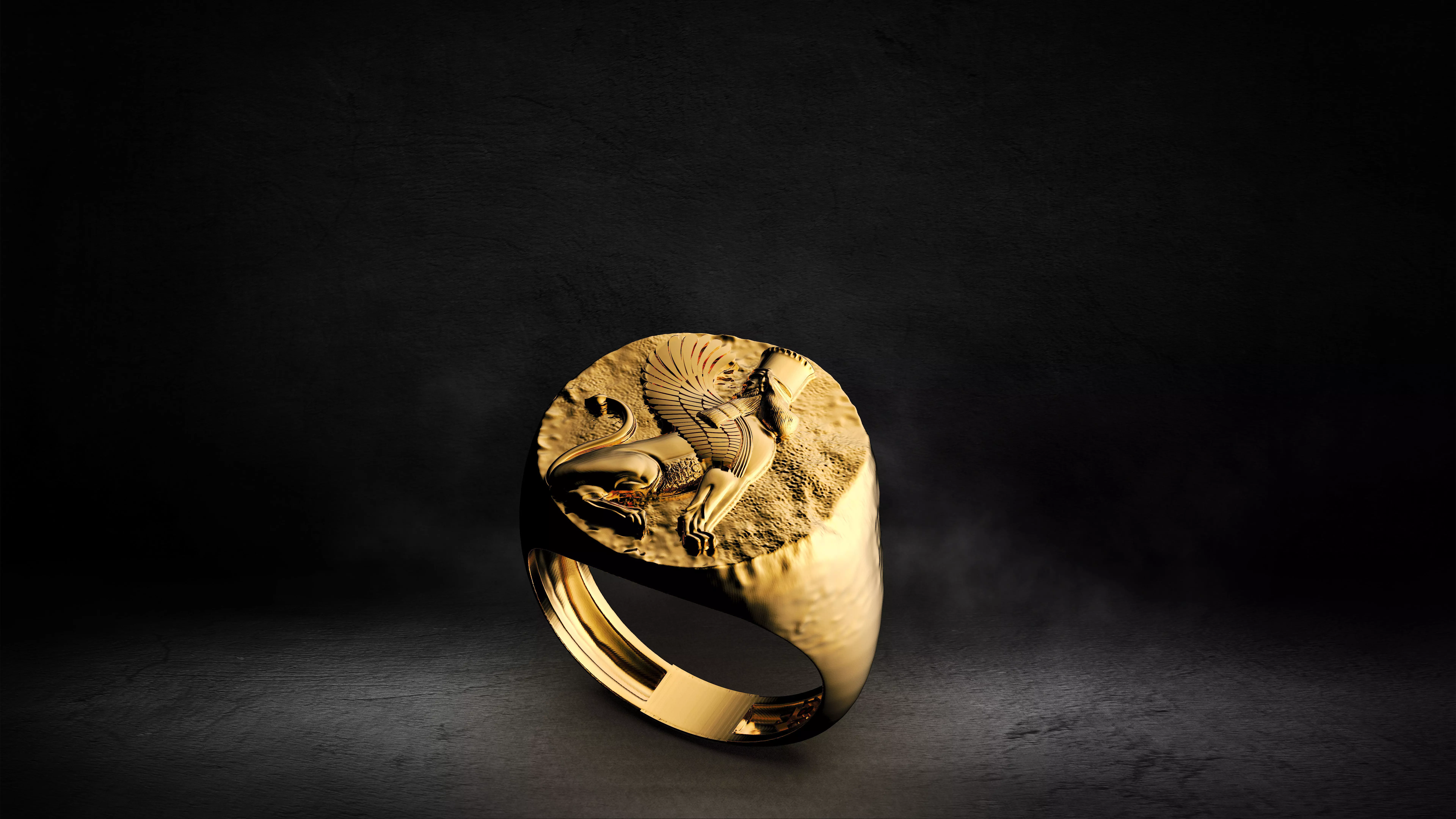 ancient ring 3D print model_0