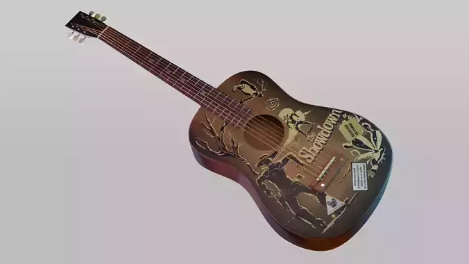 The Showdown - Western Folk Guitar 3D Model
