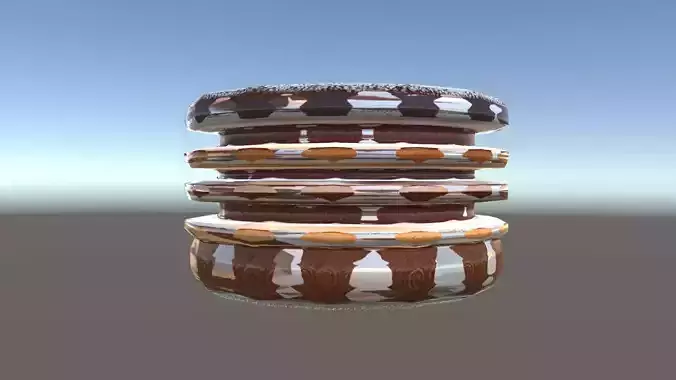 Chocolate Layer Cake Dessert model pack