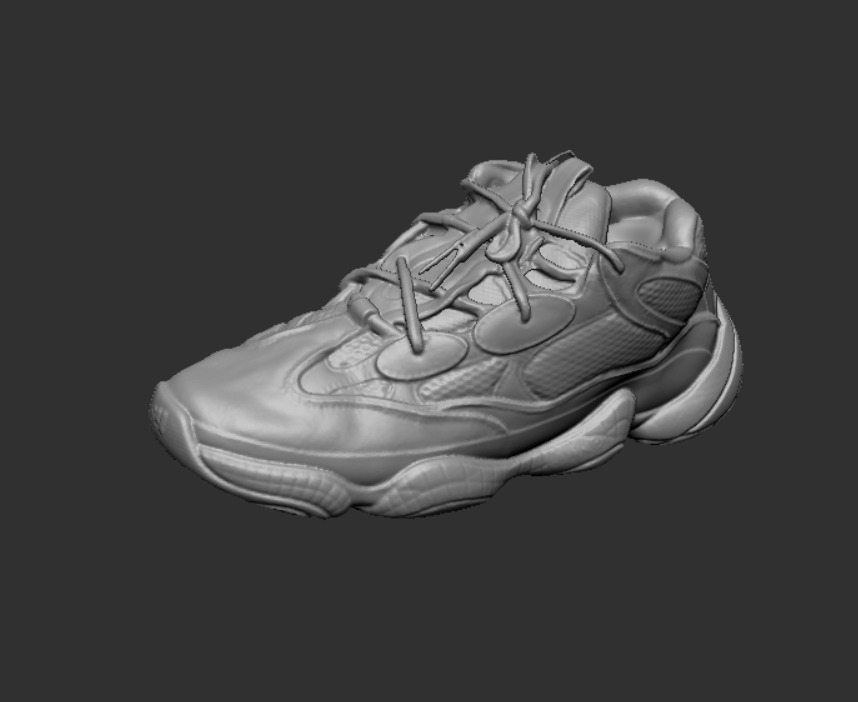 3D Scanned Yeezy 500 Kanye West Street Wear Sneakers 3D print model_1