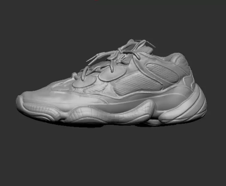 3D Scanned Yeezy 500 Kanye West Street Wear Sneakers 3D print model_0