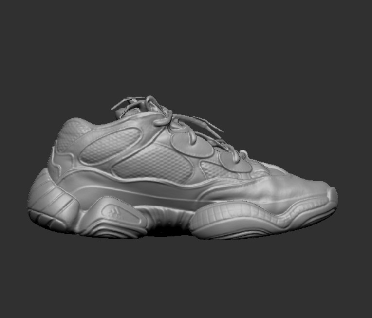 3D Scanned Yeezy 500 Kanye West Street Wear Sneakers 3D print model_2
