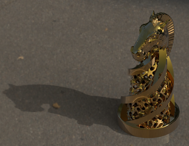 Chess Set Pieces Spiral Lattice 3D print model_18