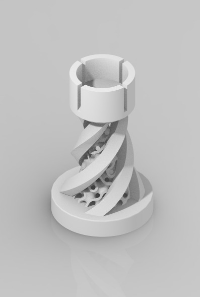 Chess Set Pieces Spiral Lattice 3D print model_27
