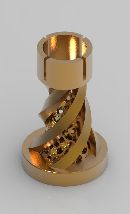 Chess Set Pieces Spiral Lattice 3D print model_28