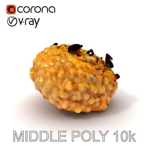 Creamy Risotto with Black Garlic Garnish model pack Low-poly 3D model 6