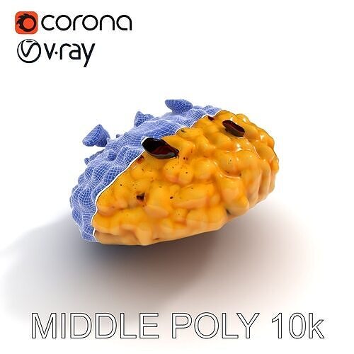 Creamy Risotto with Black Garlic Garnish model pack Low-poly 3D model 3