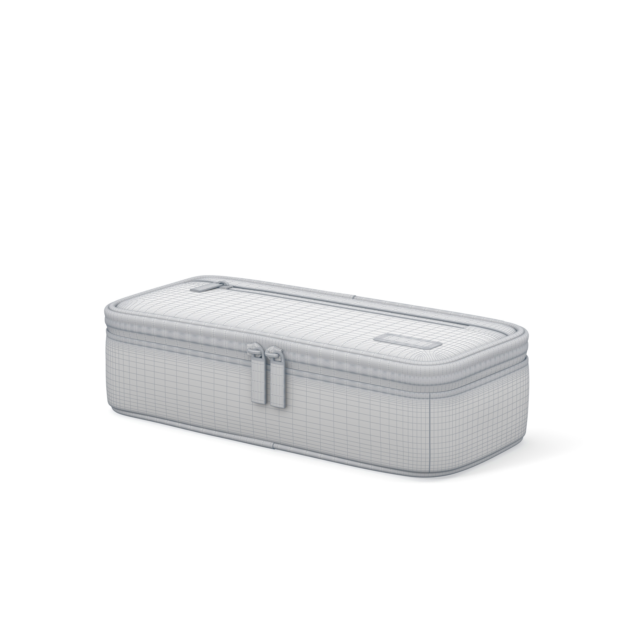 Pencil Pouch with Zipper Low-poly 3D model_11