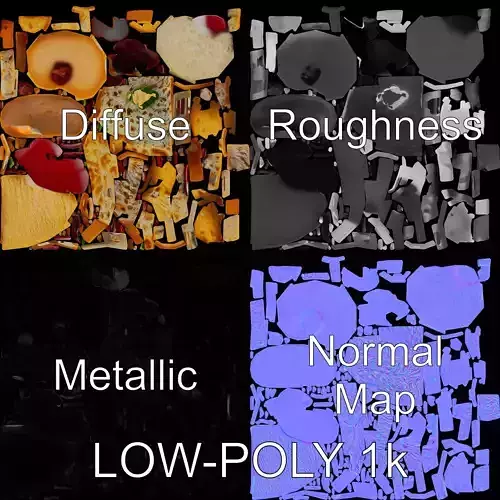 Gourmet Pt with Bread and Garnish model pack