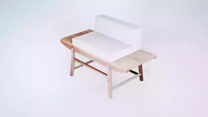 Stylized Modular Outdoor Sofa Unit 