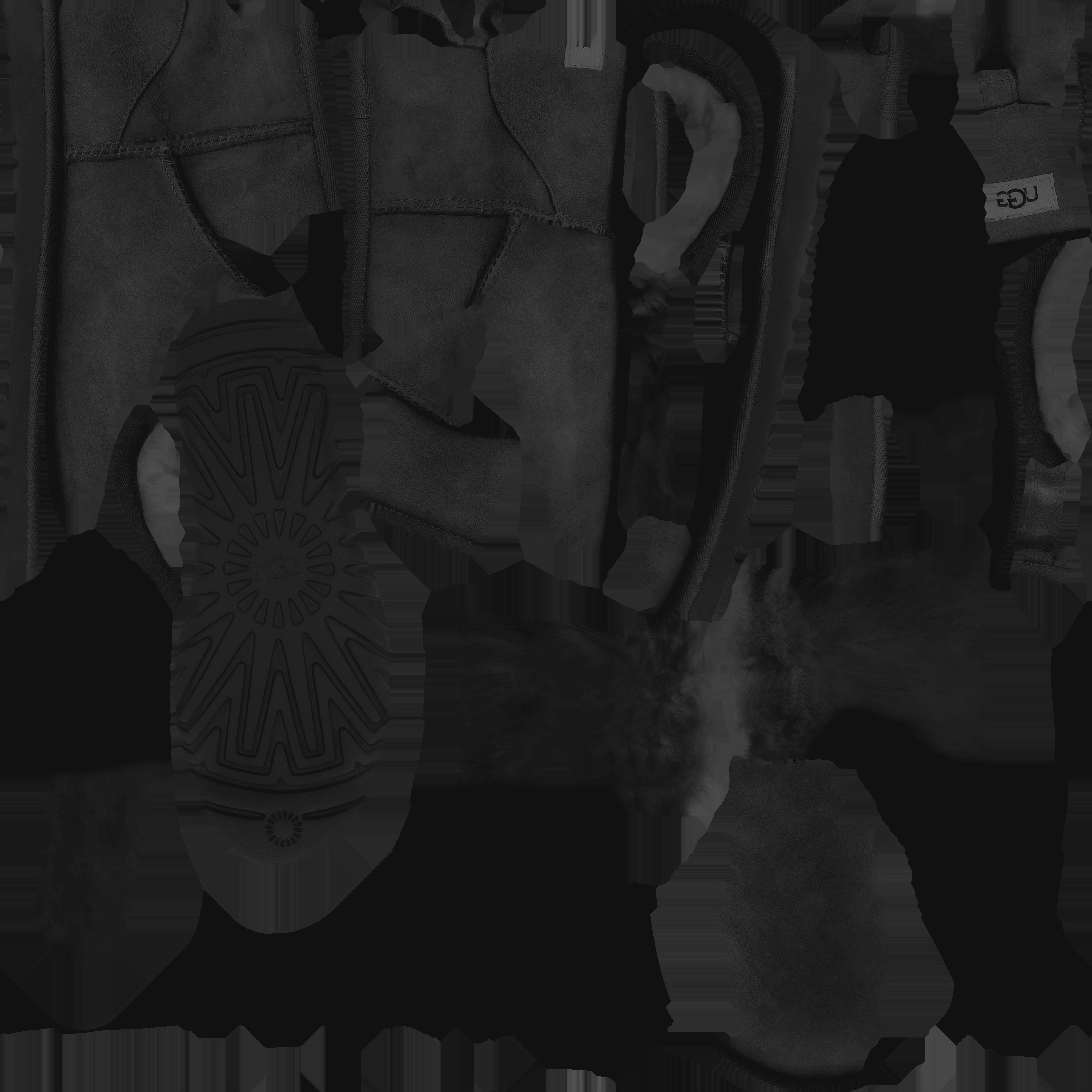 UGG - BLACK 3D SHOES BOOTS Low-poly 3D model_15