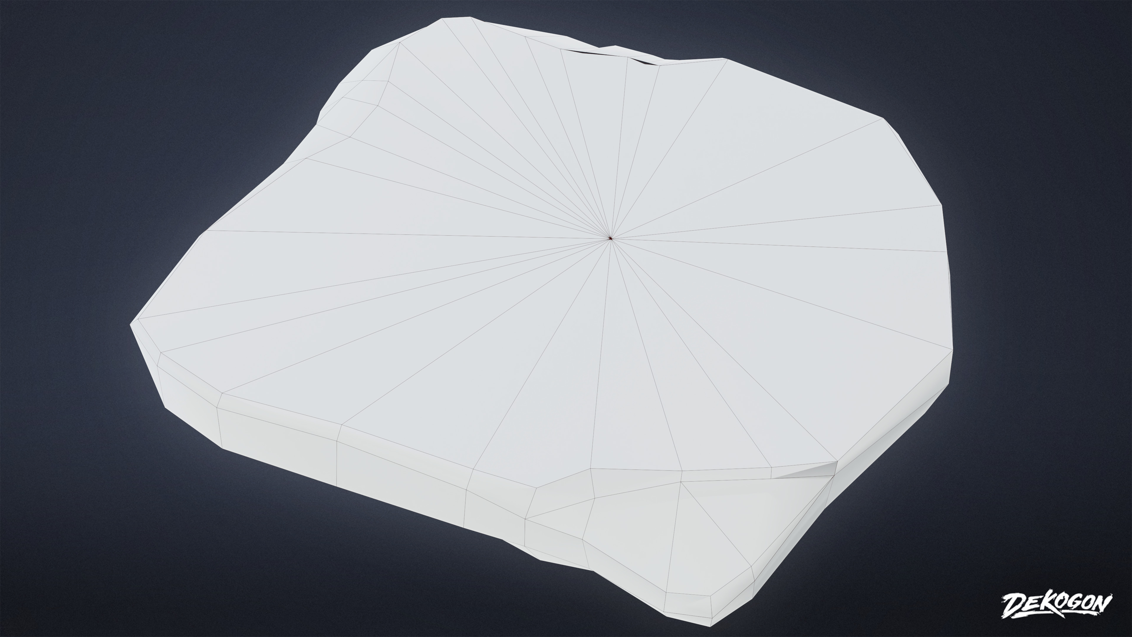 SUBURBS - Stones Bird Bath 01 - LOW POLY AND NANITE Low-poly 3D model_25