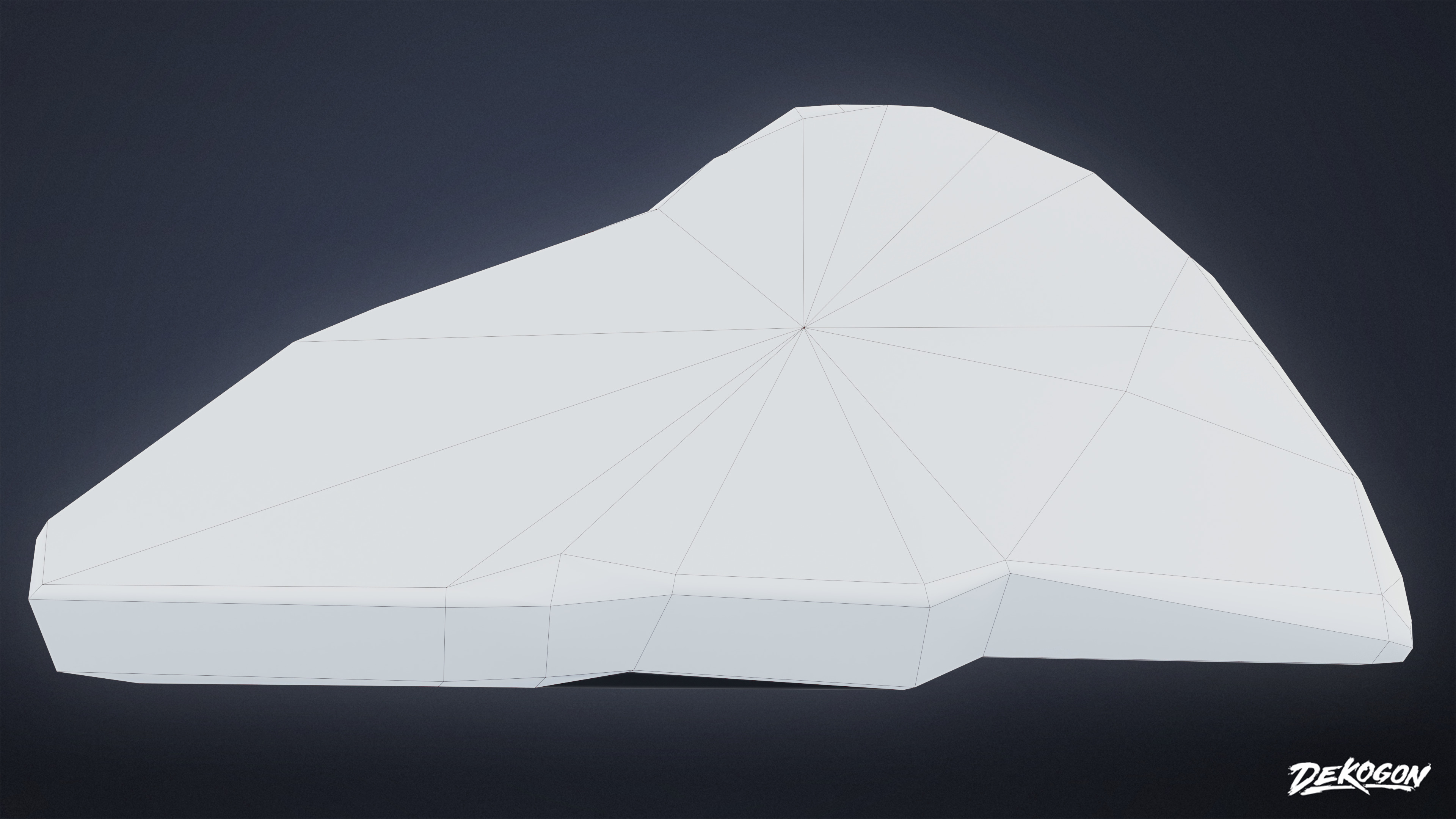 SUBURBS - Stones Bird Bath 01 - LOW POLY AND NANITE Low-poly 3D model_23