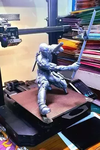 Deadpool - Action Pose - 10 Parts - Ready for 3D Printing