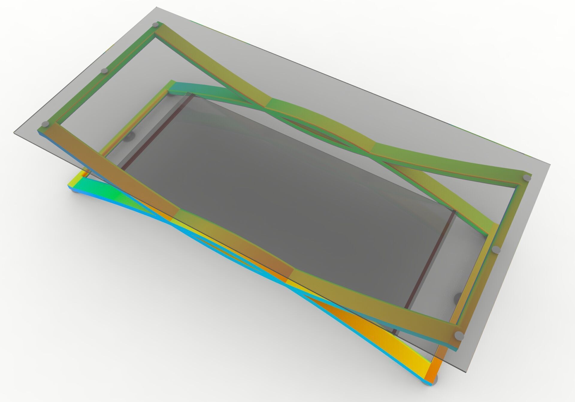 Coffee Table Low-poly 3D model_8